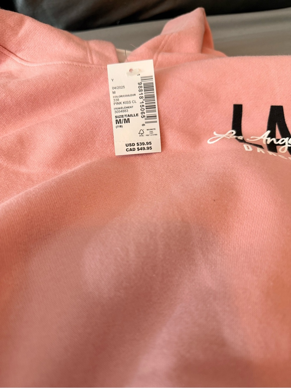Los Angeles Pink Graphic Hoodie and pants set